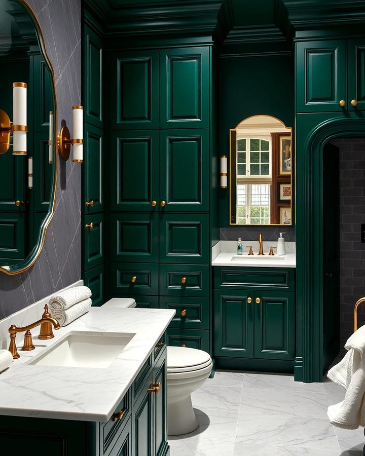 Deep Emerald Green Cabinets