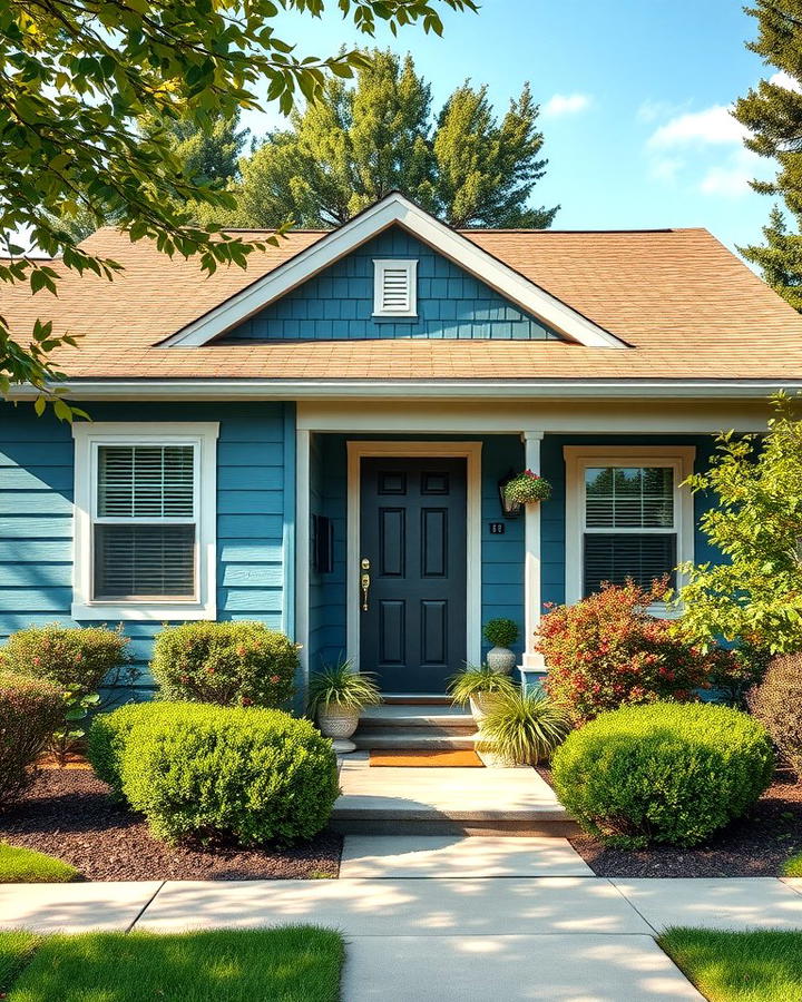 Denim Blue with a Brown Roof for a Casual Aesthetic