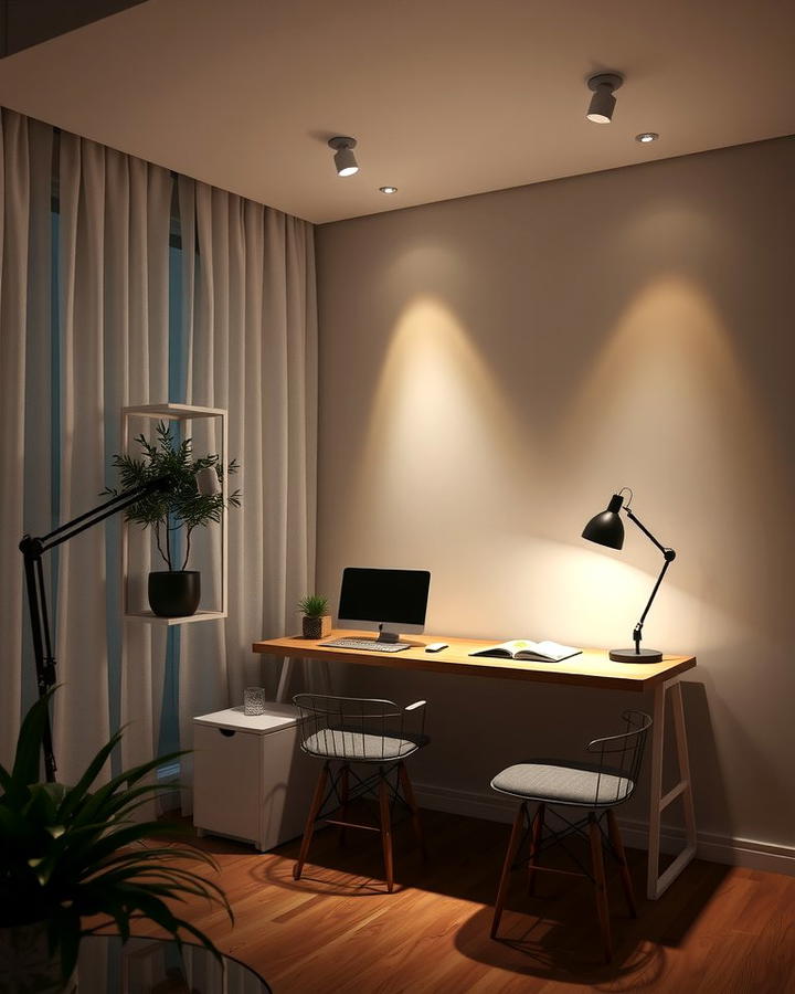 Desk with Built In Lighting