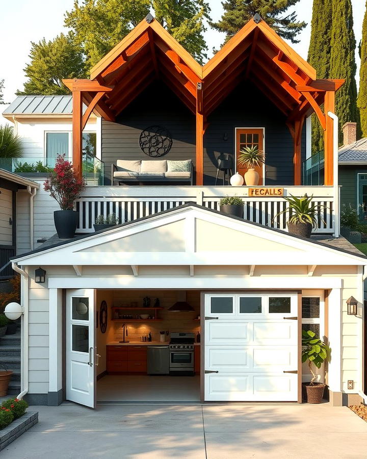 Detached Garage with Outdoor Living Space