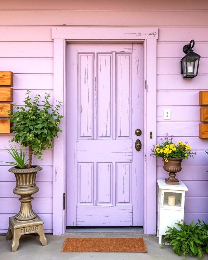 Distressed Lavender Finish for Rustic Charm