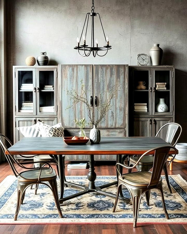 Distressed Metal Furniture for Living Room