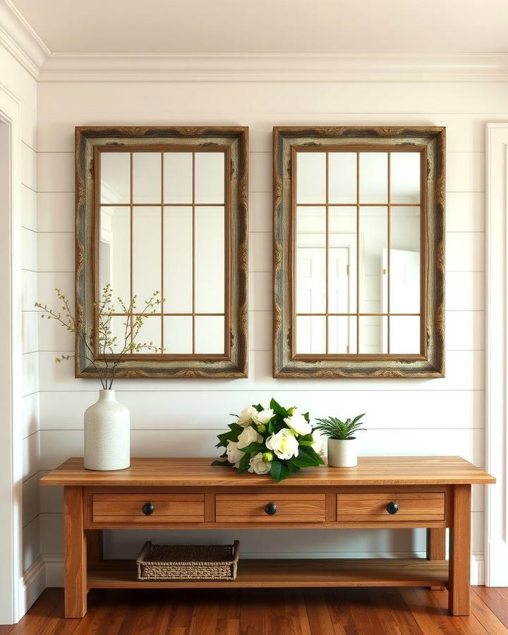 Distressed Wooden Mirrors