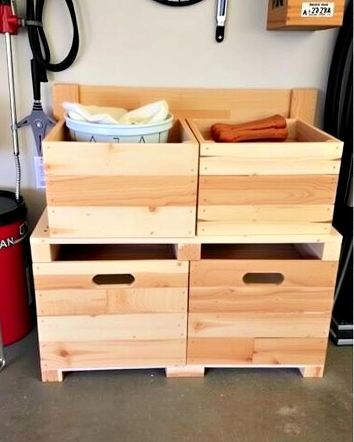 Diy Pallet Storage Bins for Garage