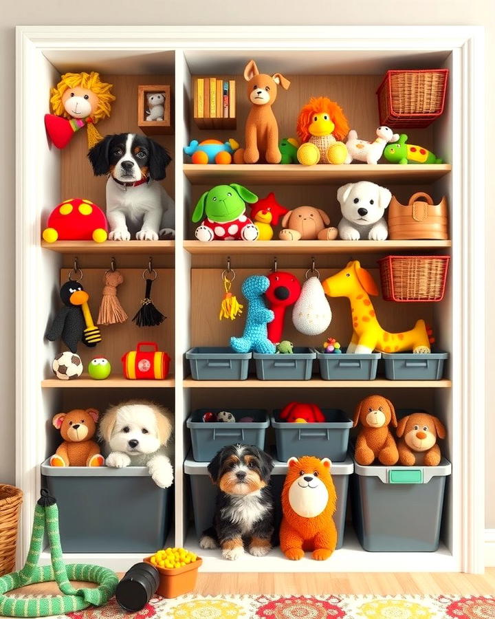 Dog Toy Storage Wall