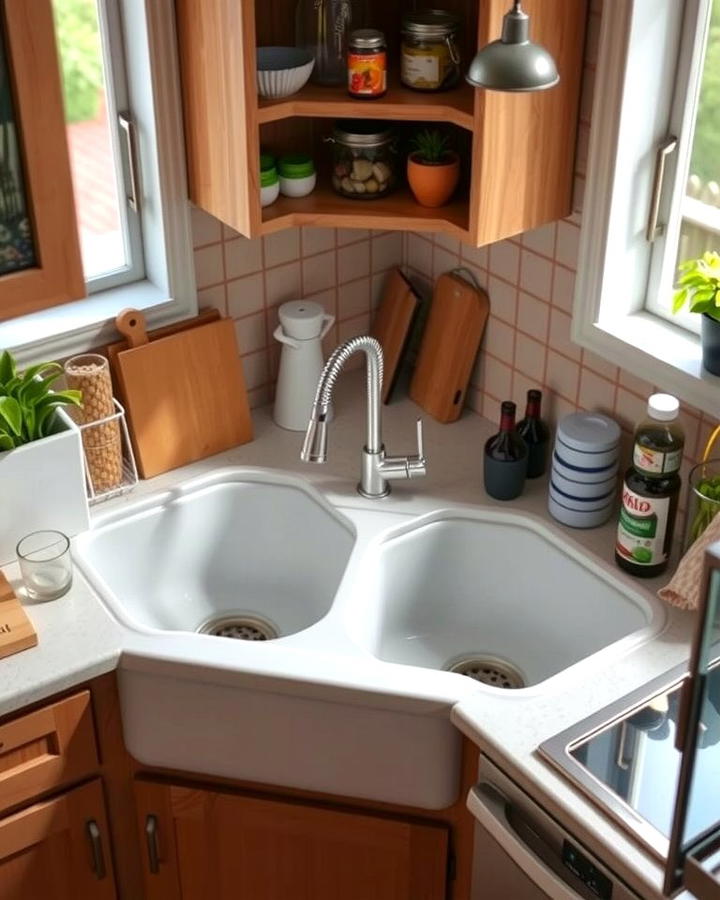 Double Basin Corner Sink