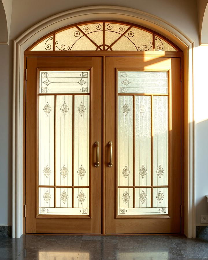 Double Doors with Glass Panels