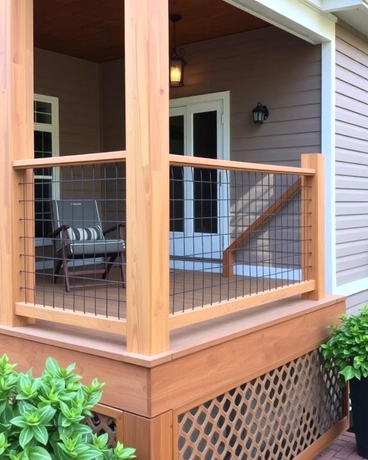 Double Framed Hog Wire Railing