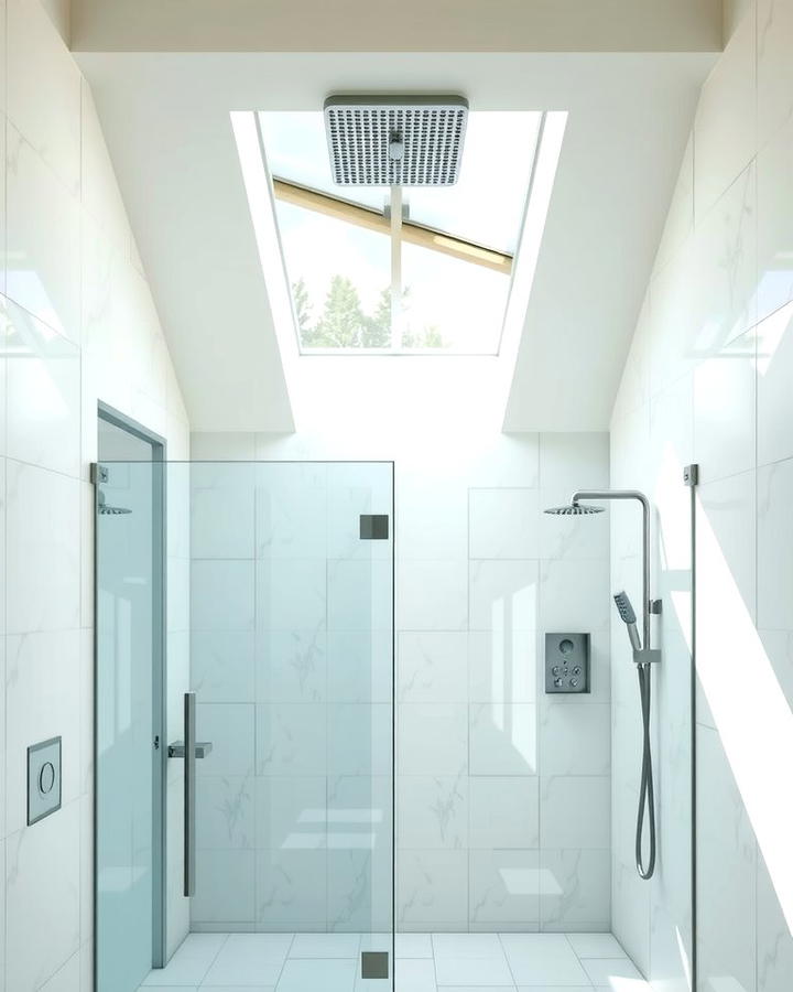 Double Shower with a Skylight