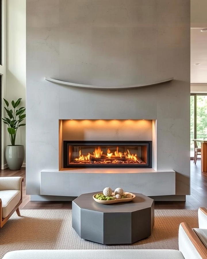 Double Sided Concrete Fireplaces