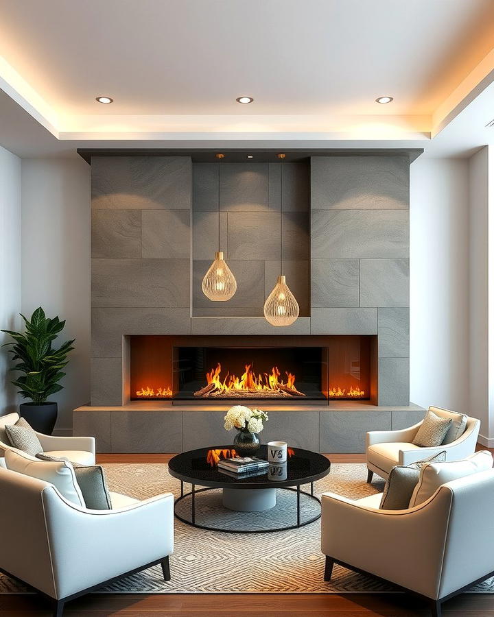 Double Sided Fireplace