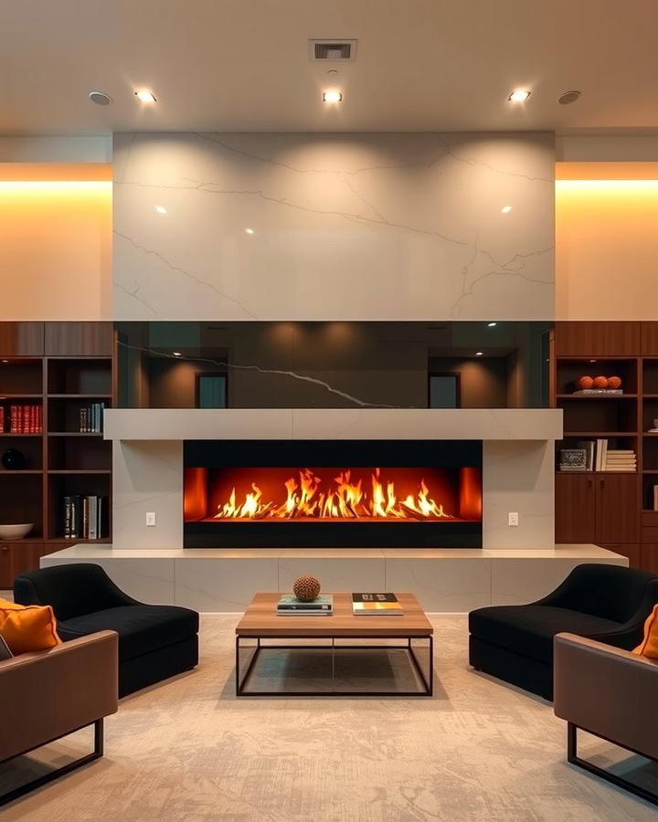 Double Sided Fireplace