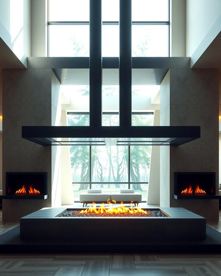 Double Sided Fireplace