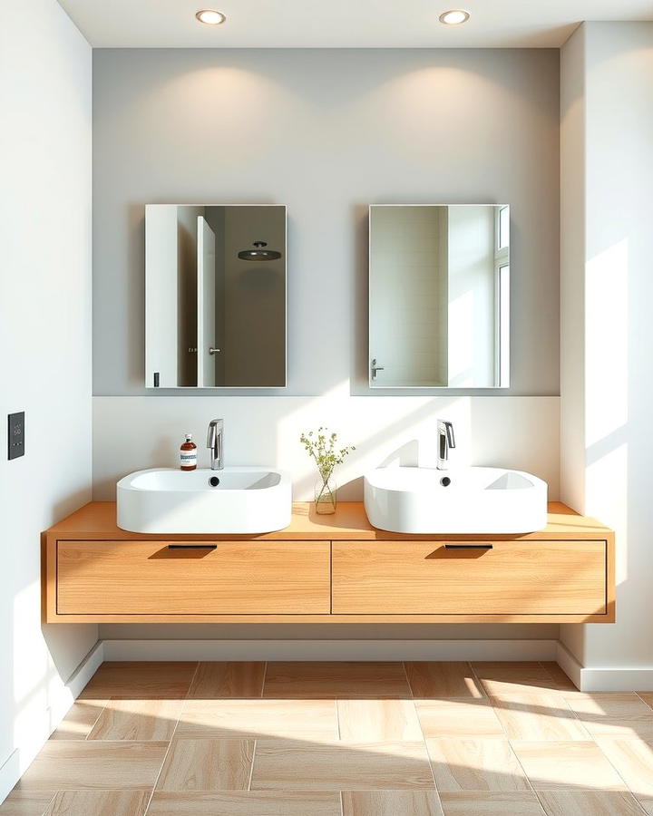 Double Sink Floating Vanity 2