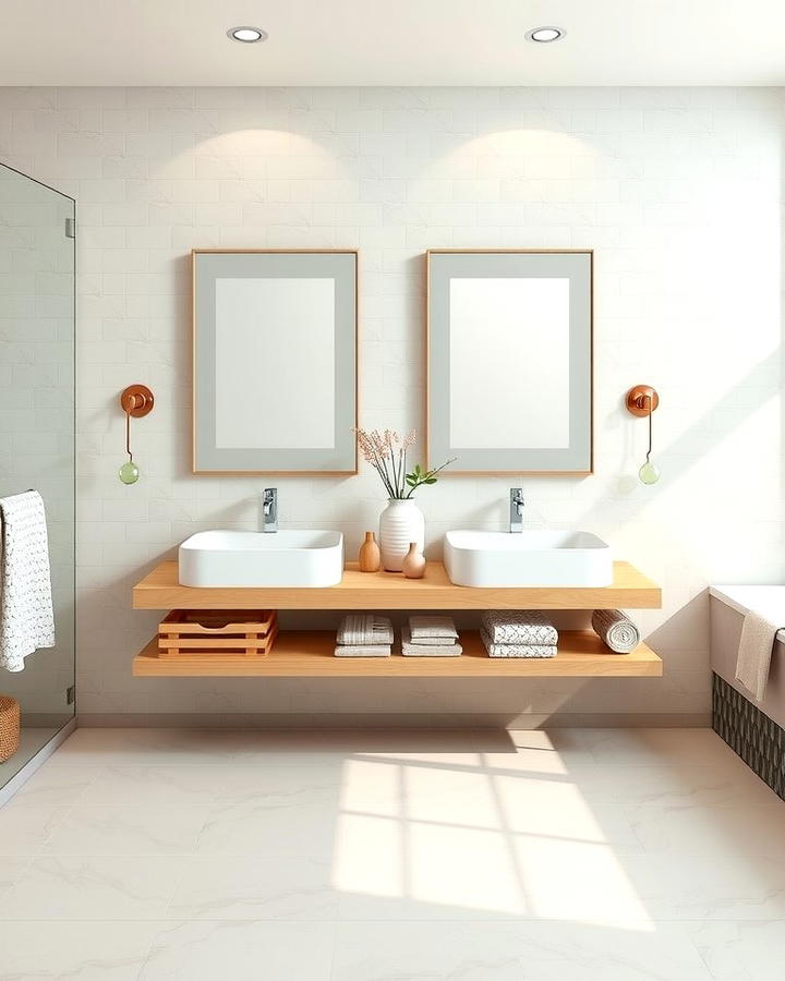 Double Sink Floating Vanity