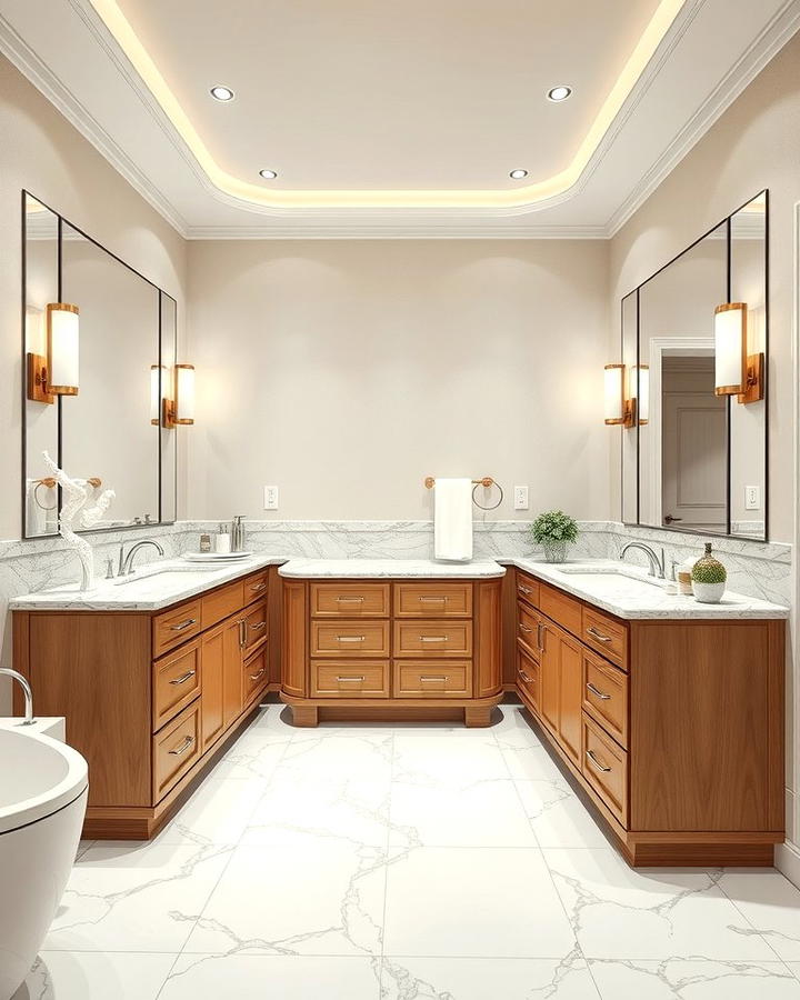 Double Sink Vanity for Shared Spaces