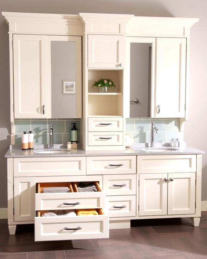 Double Vanity Cabinets for Shared Bathrooms