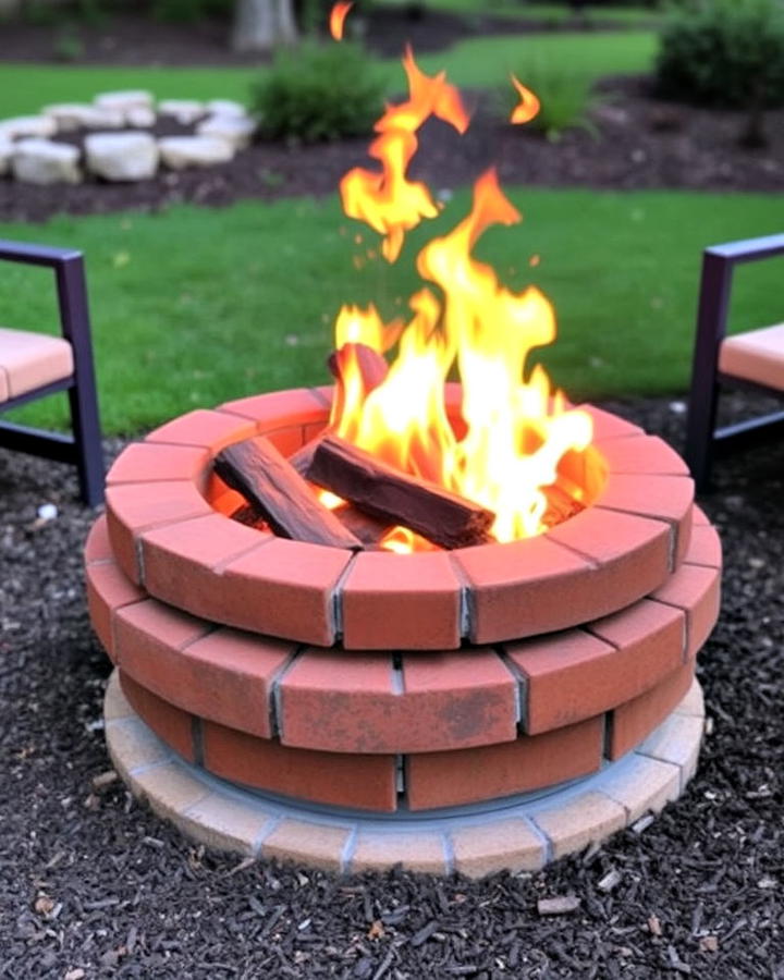 Double layer Brick Fire Pit Idea