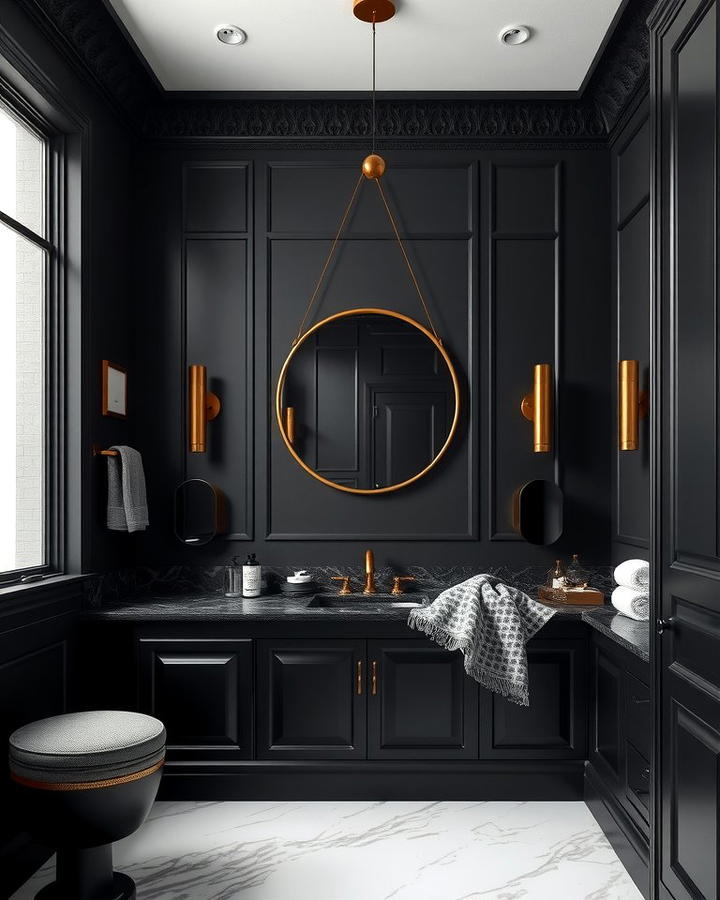 Dramatic Black Walls