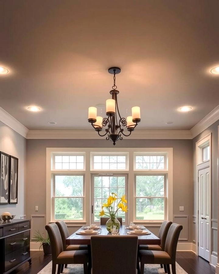 Dramatic Dining Room Lighting