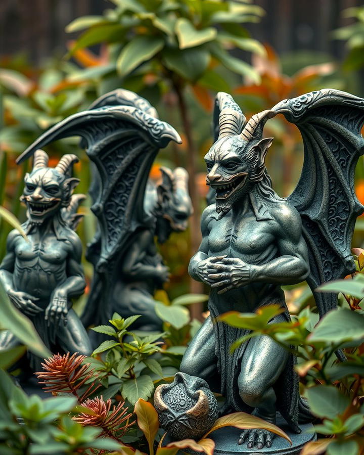 Dramatic Gargoyle Statues