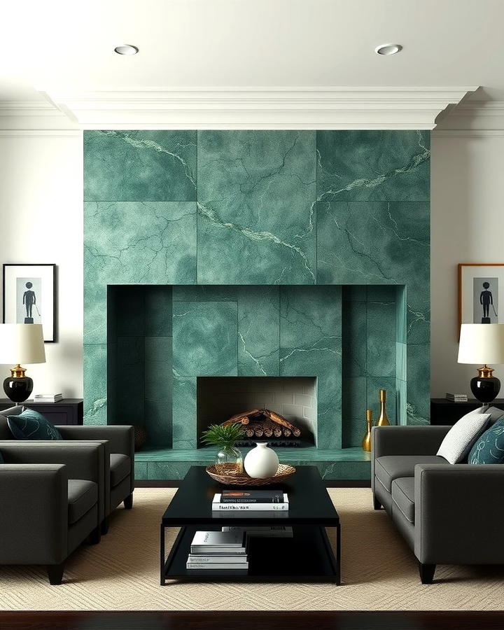 Dramatic Jade Stone Surround