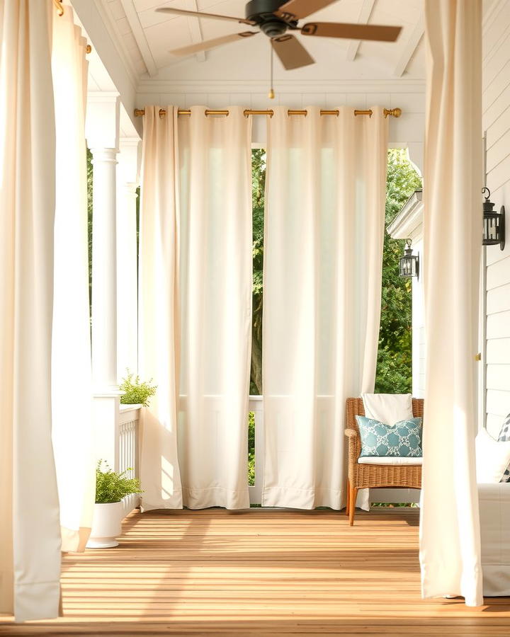 Draped Outdoor Curtains