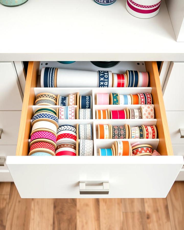 Drawer Inserts for Ribbon Storage