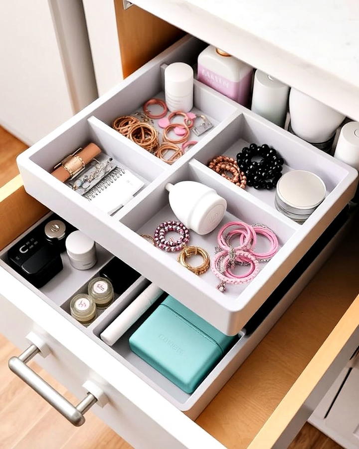 Drawer Tiered Trays for Multi level Storage