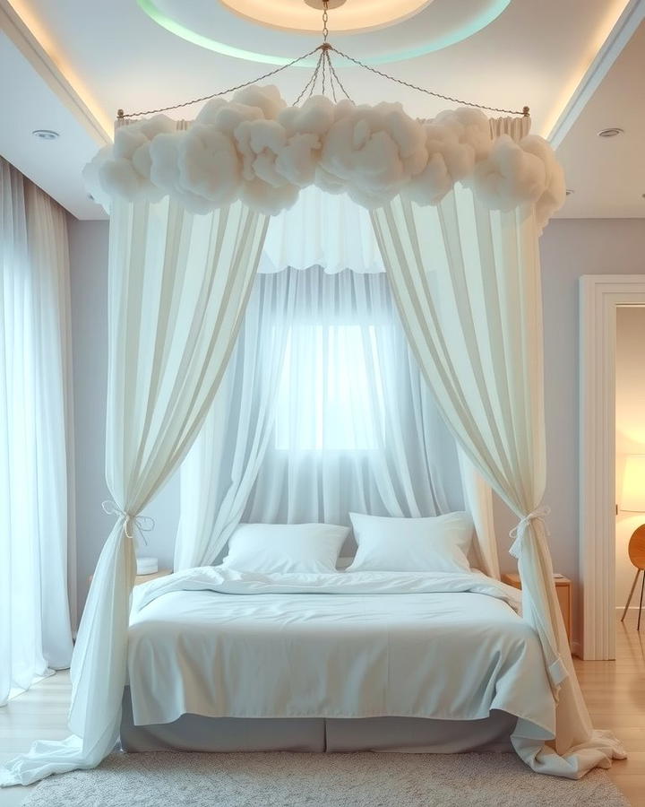 Dreamy Canopy Beds with Cloud Like Drapes