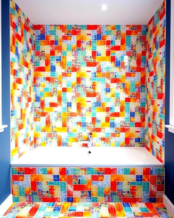 Drop In Tub with Mosaic Tile Surround