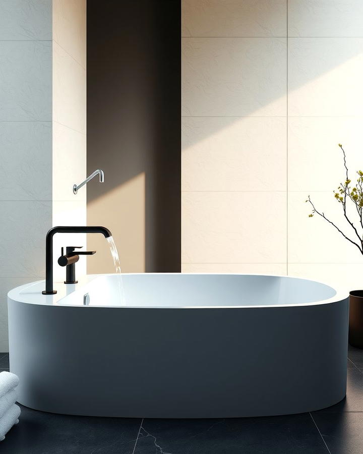 Drop In Tub with a Waterfall Faucet