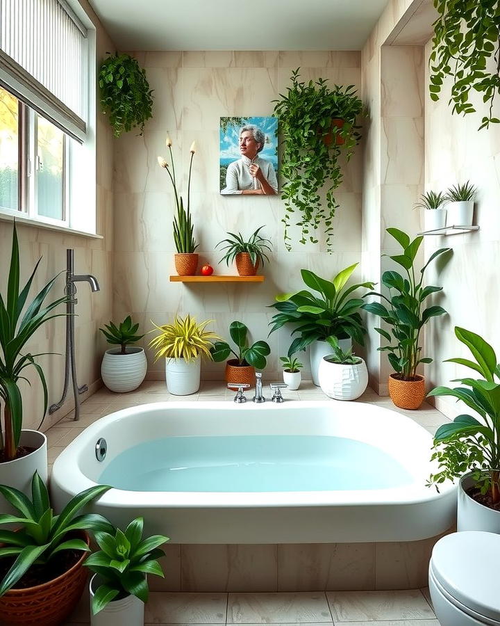 Drop in Tub with Surrounding Planters