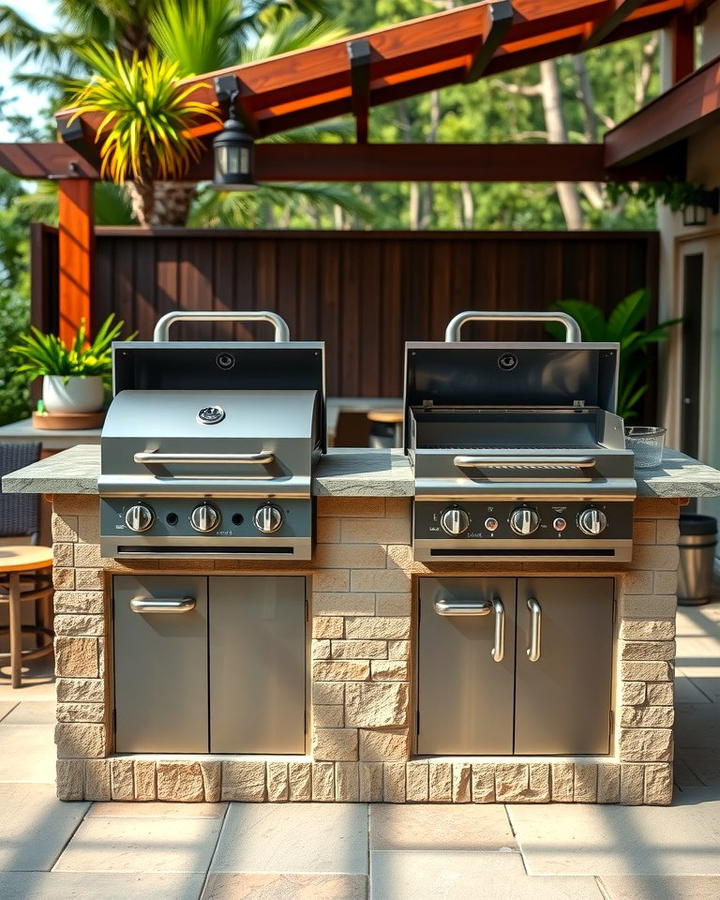 Dual Grill Station for Variety Cooking