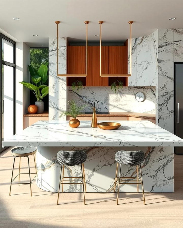 Dual Tone Marble Island