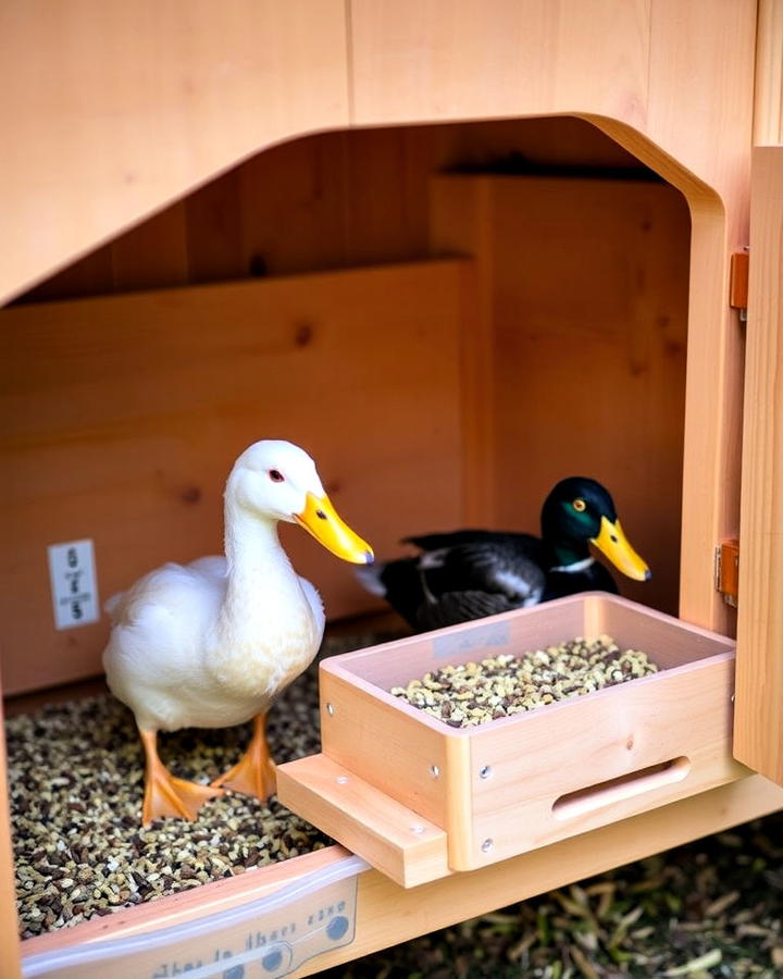 Duck House with Built in Feeder