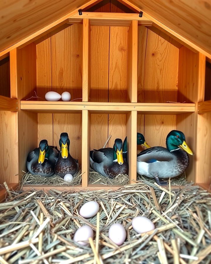 Duck House with Nesting Boxes