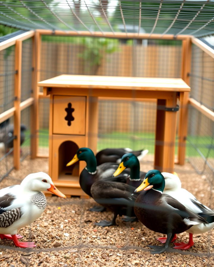 Duck House with Predator Proof Fencing