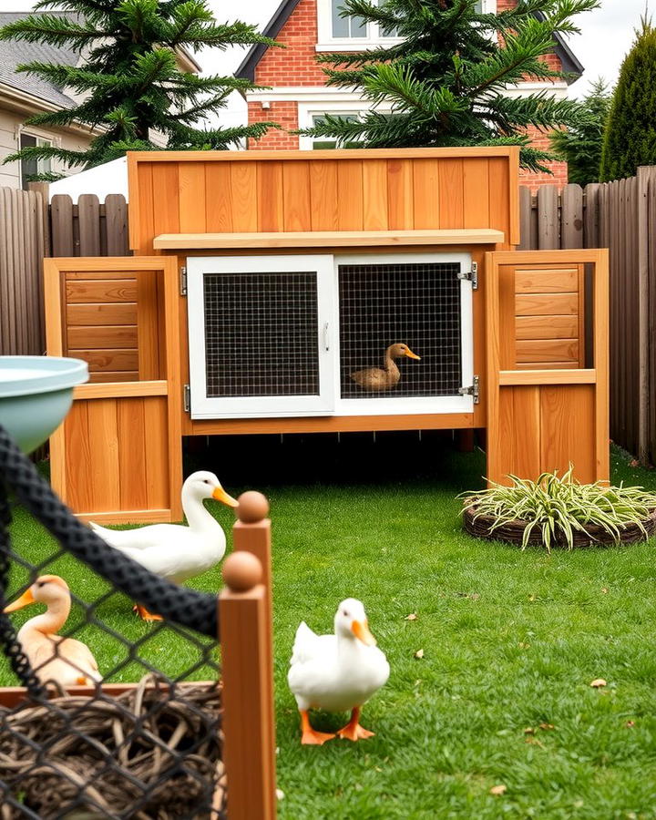 Duck House with Sliding Doors