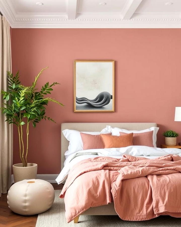 Dusty Rose Accent Wall