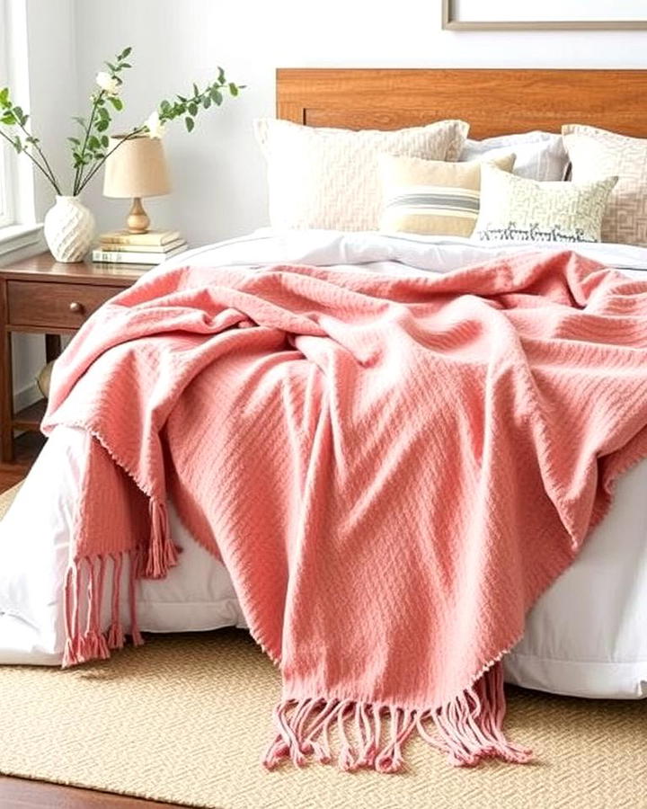 Dusty Rose Throw Blanket