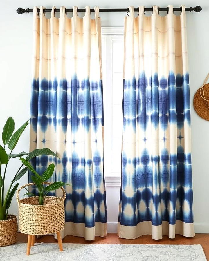 Dyed Shibori Curtains