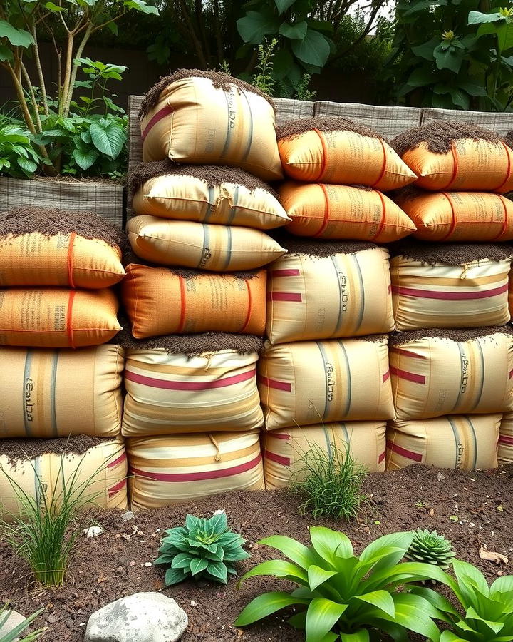 Earthbag Retaining Wall