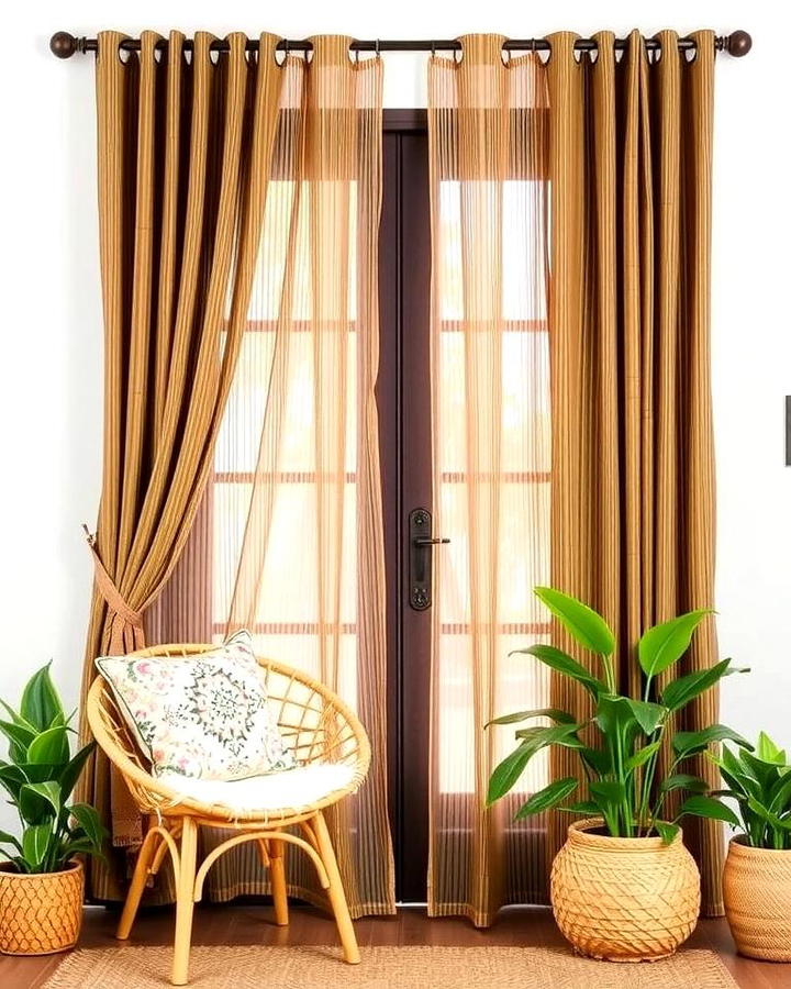 Earthy Bamboo Curtains