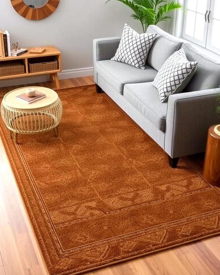 Earthy Brown Rug for a Natural Feel