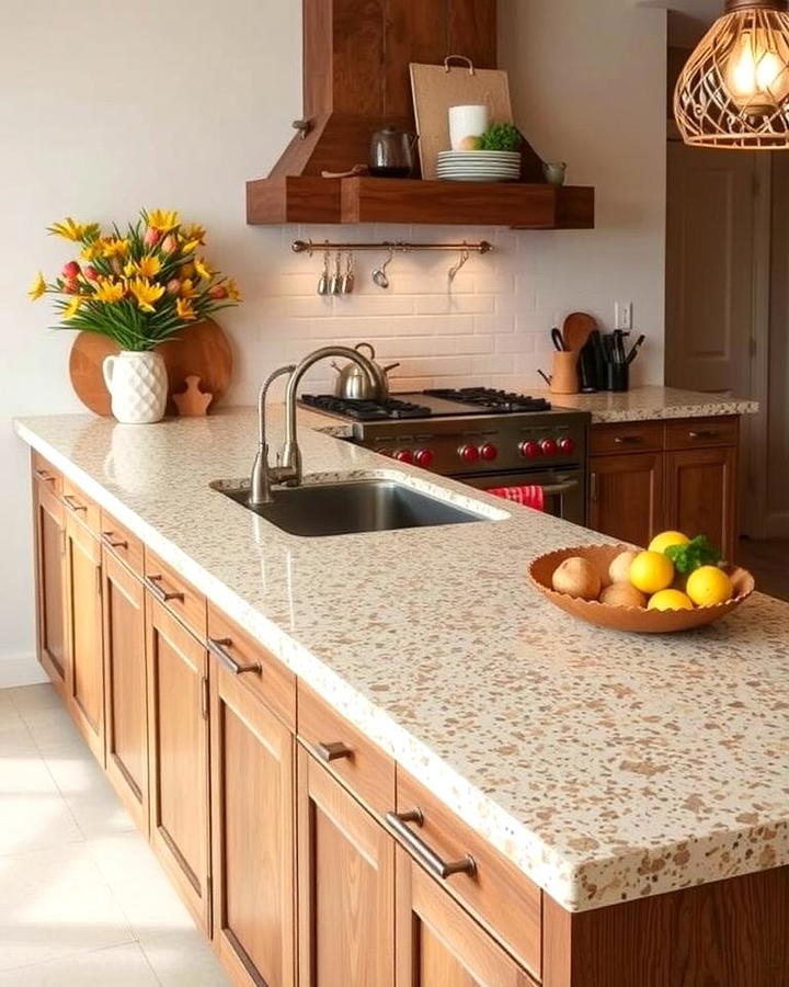 Earthy Toned Terrazzo with Natural Hues