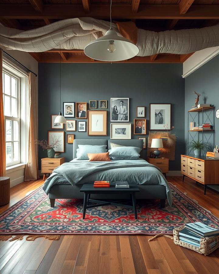 Eclectic Loft Bedroom Mix