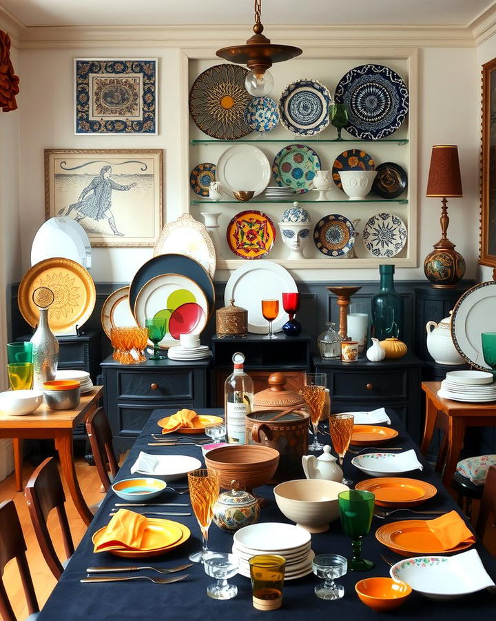 Eclectic Tableware Displays