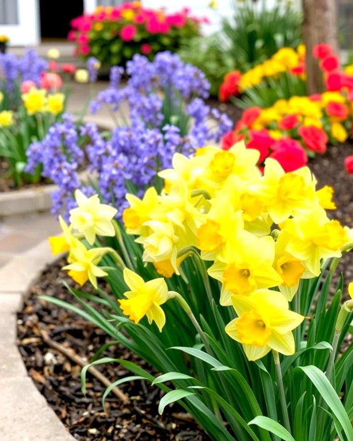 Edge Flower Beds with Daffodils