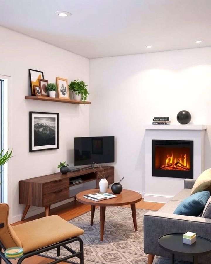 Electric Corner Fireplace for Compact Spaces